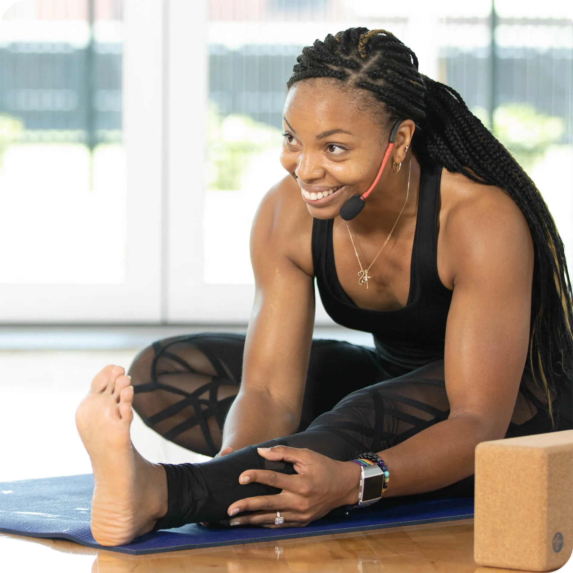 Woman participating in YMCA360 yoga