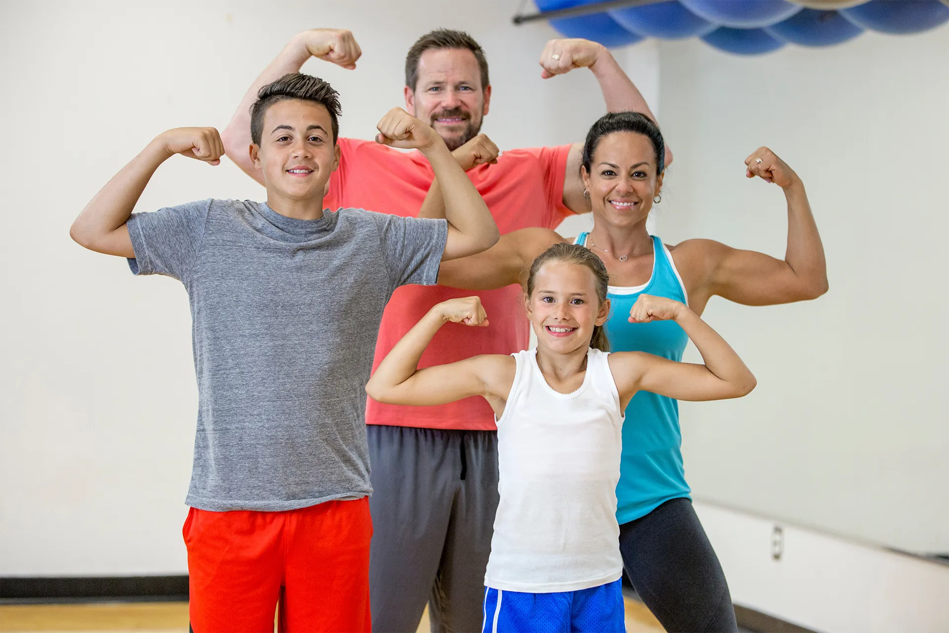 Family exercising