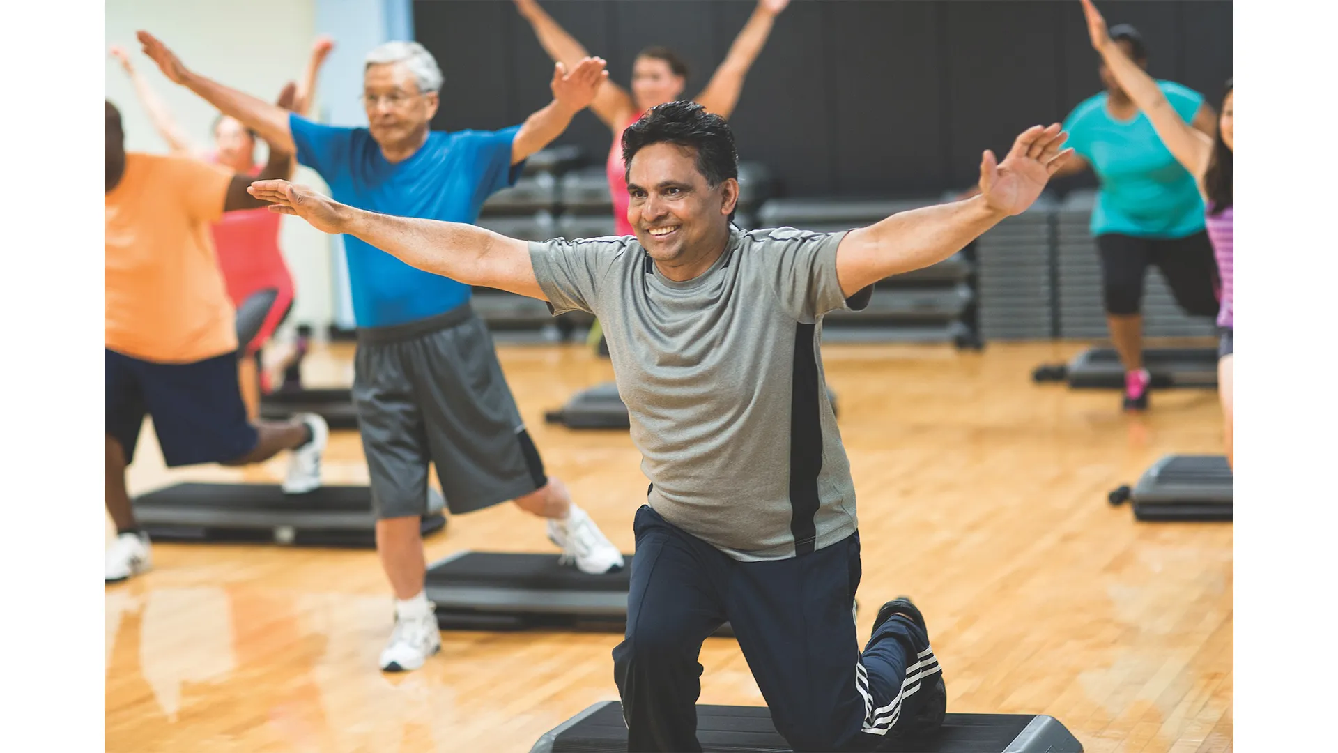 man exercising at the YMCA