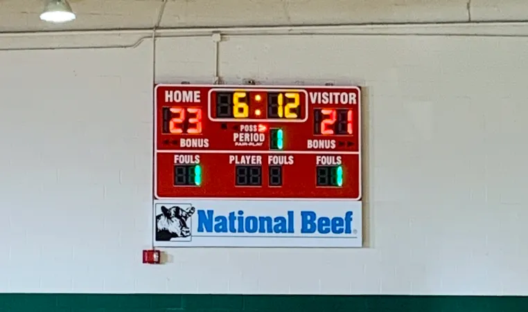 National Beef Scoreboard at Dodge City Family YMCA