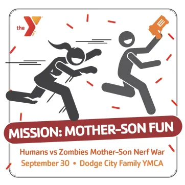 Mother-Son Humans vs Zombies Nerf War